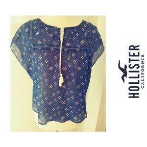 Hollister Cap Sleeve Blouse M